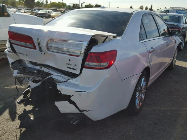 3LNDL2L36CR804703 - 2012 LINCOLN MKZ HYBRID WHITE photo 4