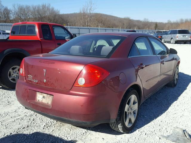 1G2ZG57B384207398 - 2008 PONTIAC G6 BASE RED photo 4