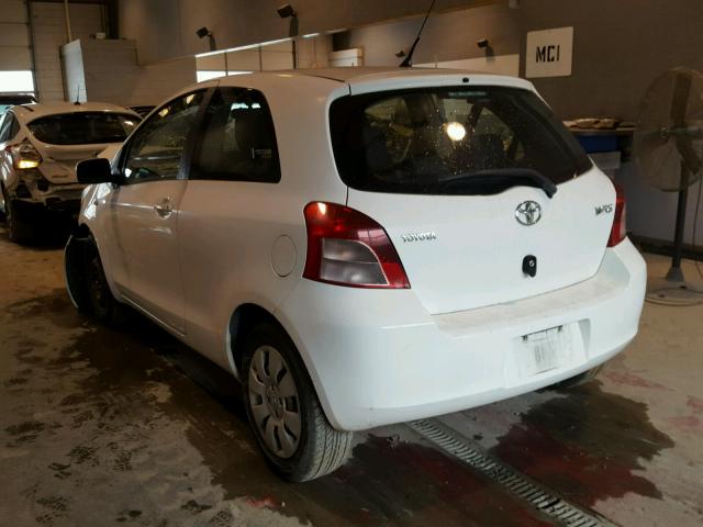 JTDJT923775053458 - 2007 TOYOTA YARIS WHITE photo 3