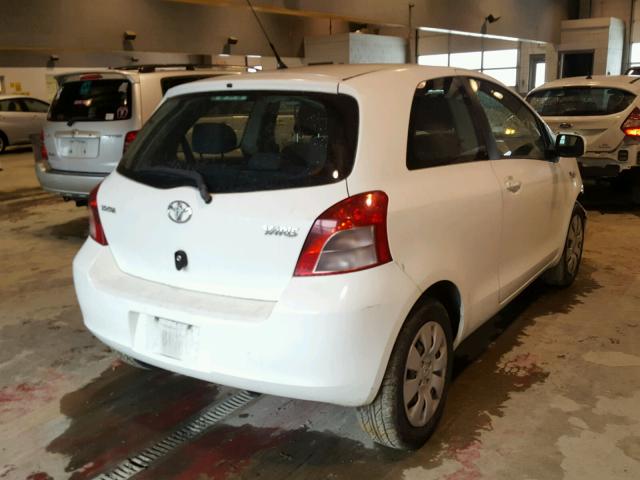 JTDJT923775053458 - 2007 TOYOTA YARIS WHITE photo 4