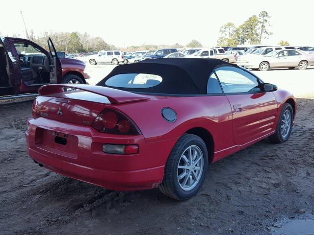 4A3AE45G12E053554 - 2002 MITSUBISHI ECLIPSE SP RED photo 4