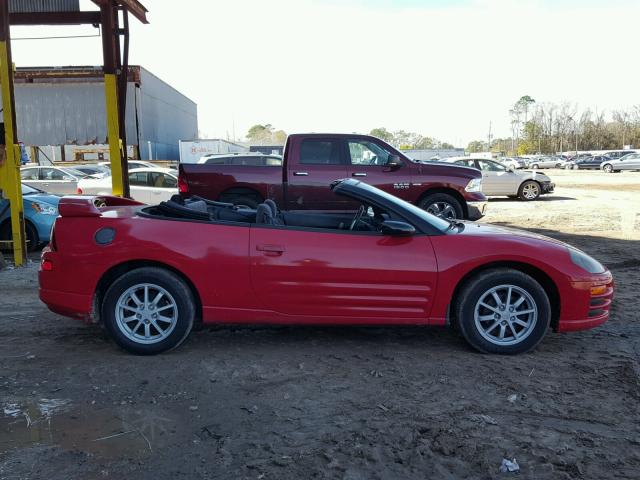 4A3AE45G12E053554 - 2002 MITSUBISHI ECLIPSE SP RED photo 9