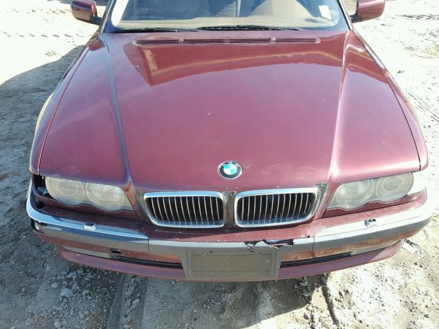 WBAGH83451DP23063 - 2001 BMW 740 IL MAROON photo 7