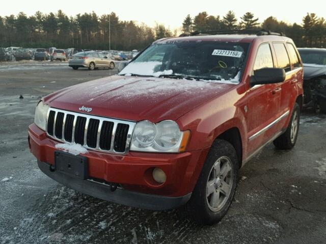 1J8HR58N95C500470 - 2005 JEEP GRAND CHER RED photo 2