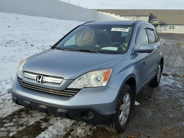 5J6RE38789L027383 - 2009 HONDA CR-V EXL BLUE photo 2