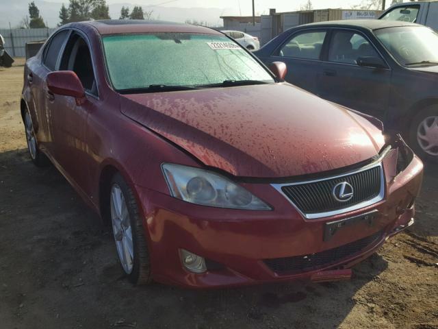 JTHBK262775049523 - 2007 LEXUS IS 250 RED photo 1