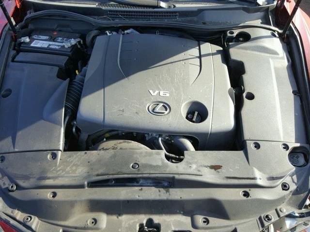 JTHBK262775049523 - 2007 LEXUS IS 250 RED photo 7