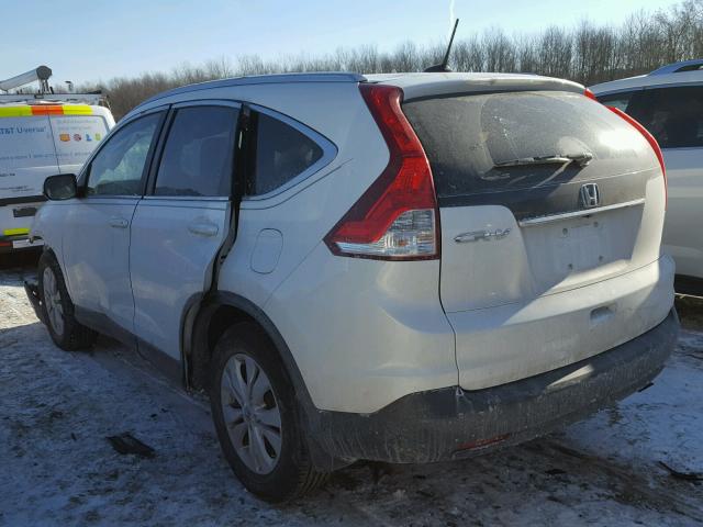 5J6RM3H70DL002795 - 2013 HONDA CR-V EXL WHITE photo 3