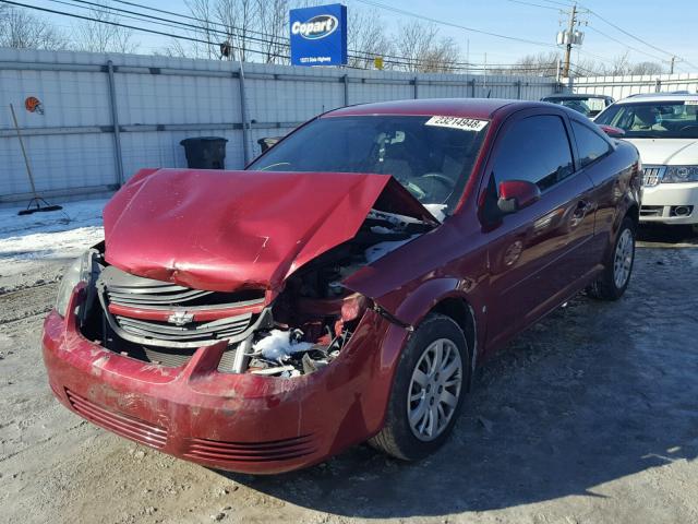 1G1AT18H897207714 - 2009 CHEVROLET COBALT LT RED photo 2