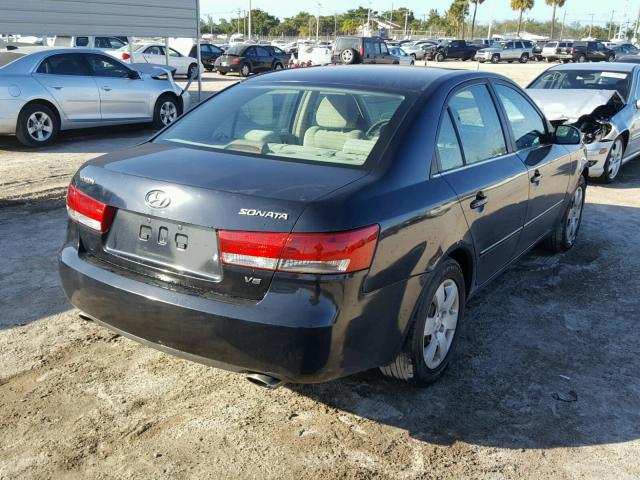 5NPEU46F96H057371 - 2006 HYUNDAI SONATA GLS BLUE photo 4