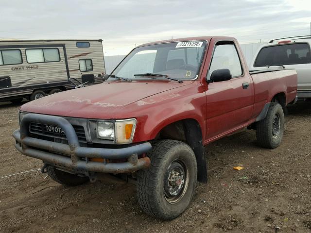 JT4RN01PXL7019803 - 1990 TOYOTA PICKUP 1/2 RED photo 2