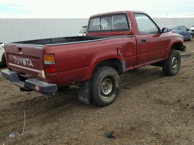 JT4RN01PXL7019803 - 1990 TOYOTA PICKUP 1/2 RED photo 4