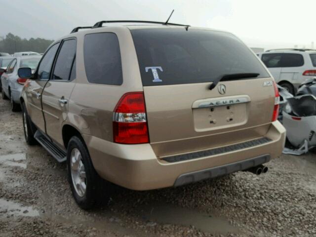 2HNYD18272H523883 - 2002 ACURA MDX TAN photo 3