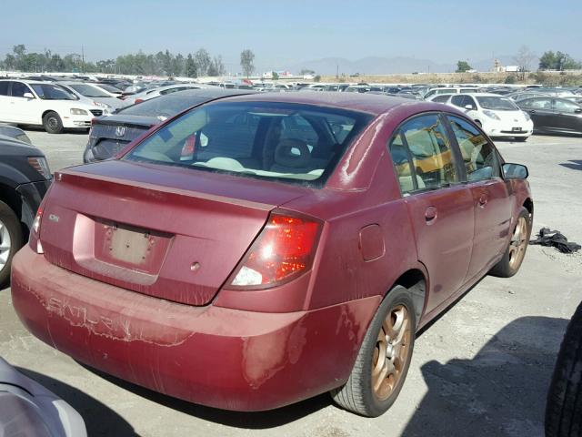 1G8AL52F24Z149113 - 2004 SATURN ION LEVEL BURGUNDY photo 4
