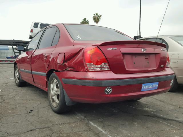 KMHDN46DX5U959079 - 2005 HYUNDAI ELANTRA GL RED photo 3