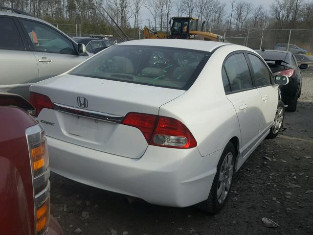 19XFA1F52BE009728 - 2011 HONDA CIVIC LX WHITE photo 4