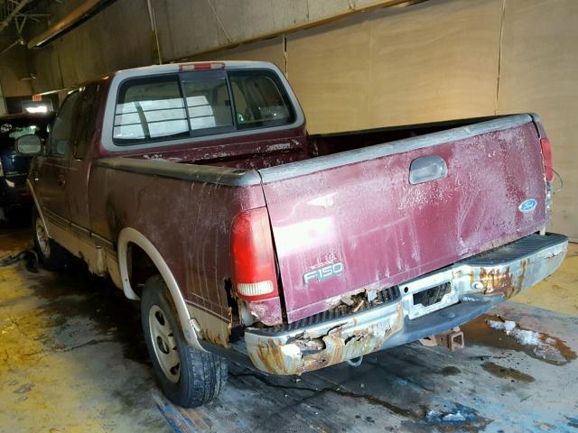 2FTDX18W9VCA43957 - 1997 FORD F150 BURGUNDY photo 3