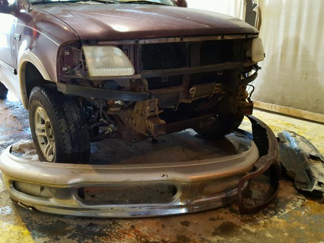 2FTDX18W9VCA43957 - 1997 FORD F150 BURGUNDY photo 9