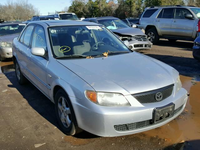 JM1BJ225321626620 - 2002 MAZDA PROTEGE DX GRAY photo 1