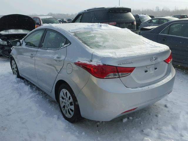 5NPDH4AE0BH032013 - 2011 HYUNDAI ELANTRA GL GRAY photo 3