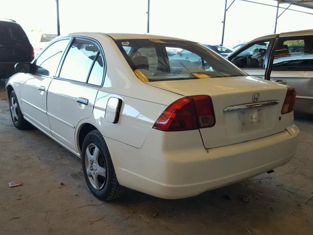 2HGES16531H592940 - 2001 HONDA CIVIC LX WHITE photo 3