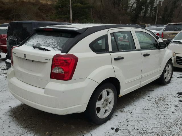 1B3HB48B97D281746 - 2007 DODGE CALIBER SX WHITE photo 4