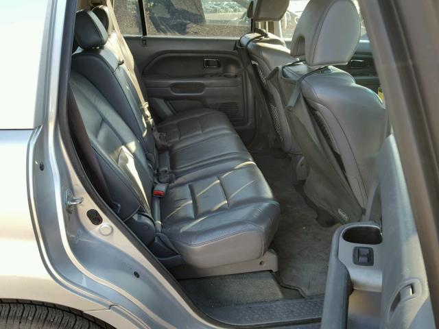 5FNYF18638B021020 - 2008 HONDA PILOT EXL SILVER photo 6