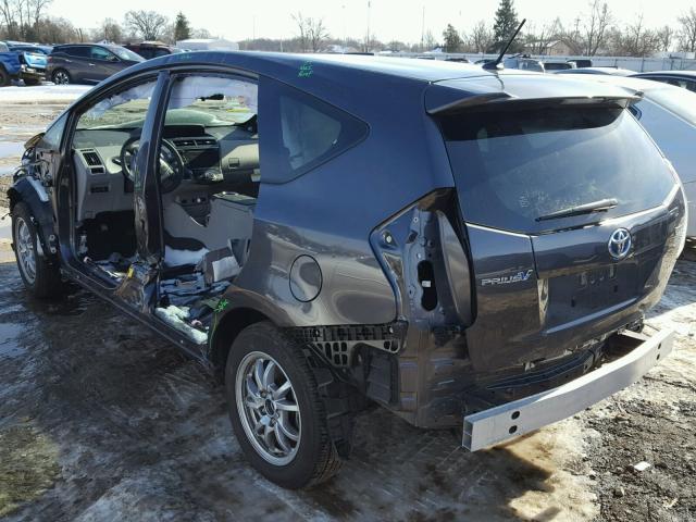 JTDZN3EU6HJ067424 - 2017 TOYOTA PRIUS V GRAY photo 3