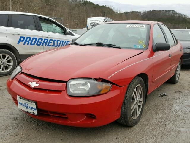 1G1JC52F147282486 - 2004 CHEVROLET CAVALIER RED photo 2