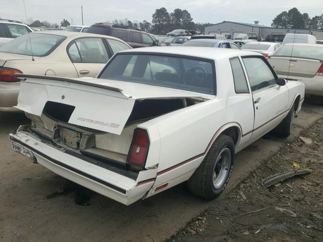 1G1GZ37G9FR121423 - 1985 CHEVROLET MONTE CARL WHITE photo 4