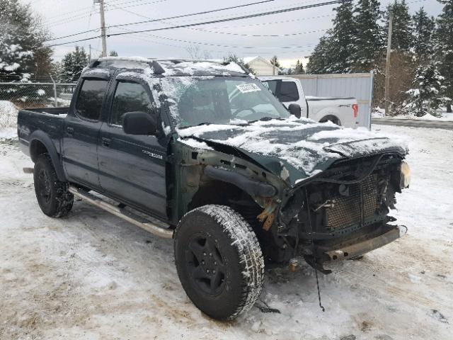 5TEGN92NX2Z882360 - 2002 TOYOTA TACOMA DOU GREEN photo 1