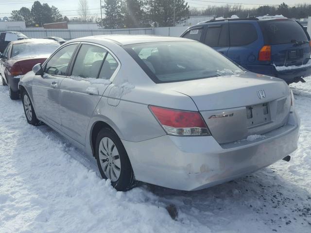 1HGCP26338A136362 - 2008 HONDA ACCORD LX SILVER photo 3