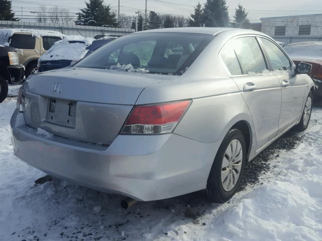 1HGCP26338A136362 - 2008 HONDA ACCORD LX SILVER photo 4