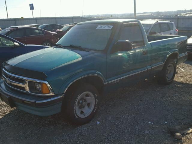 1GCCS14X9TK213350 - 1996 CHEVROLET S TRUCK S1 TEAL photo 2