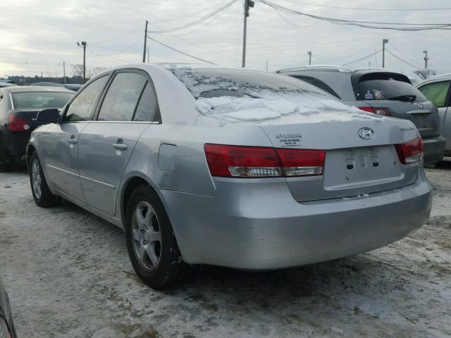 5NPEU46C66H159894 - 2006 HYUNDAI SONATA GLS SILVER photo 3