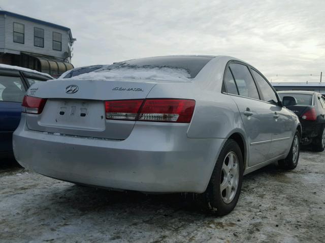 5NPEU46C66H159894 - 2006 HYUNDAI SONATA GLS SILVER photo 4