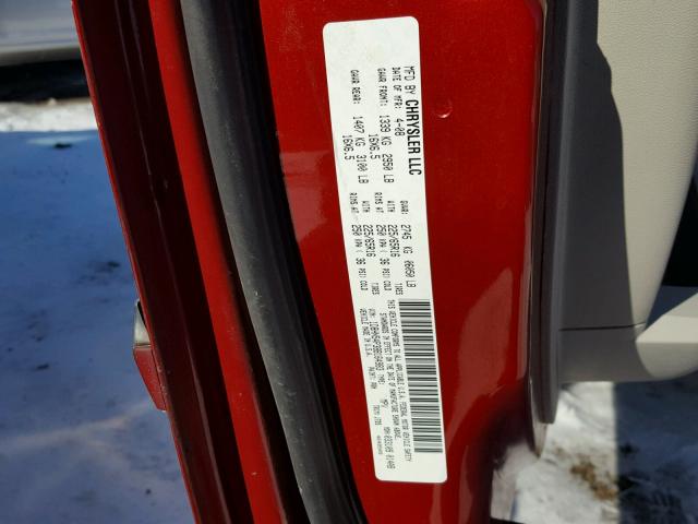 1D8HN54P38B164983 - 2008 DODGE GRAND CARA RED photo 10