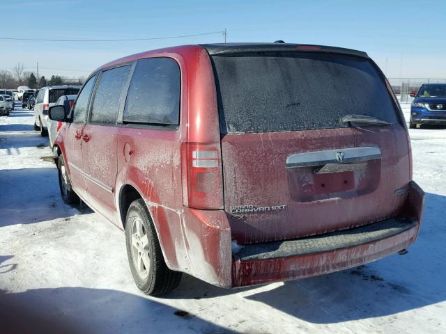 1D8HN54P38B164983 - 2008 DODGE GRAND CARA RED photo 3