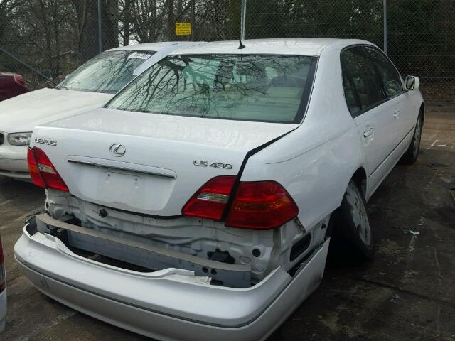 JTHBN30F410013866 - 2001 LEXUS LS 430 WHITE photo 4