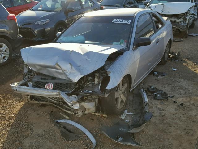 1HGEM21125L077635 - 2005 HONDA CIVIC DX V SILVER photo 2