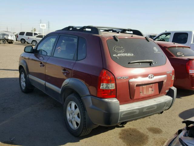 KM8JN72DX5U168951 - 2005 HYUNDAI TUCSON GLS MAROON photo 3