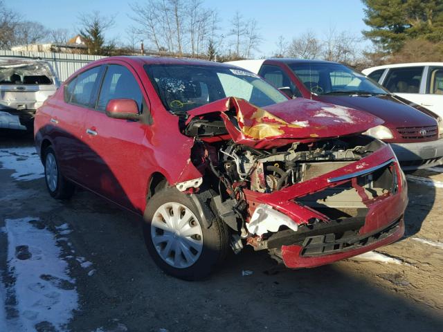 3N1CN7AP4EL818640 - 2014 NISSAN VERSA S RED photo 1