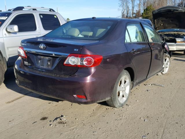 2T1BU4EE8DC079034 - 2013 TOYOTA COROLLA BA PURPLE photo 4