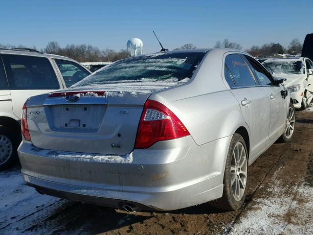 3FAHP0JG3AR139752 - 2010 FORD FUSION SEL SILVER photo 4