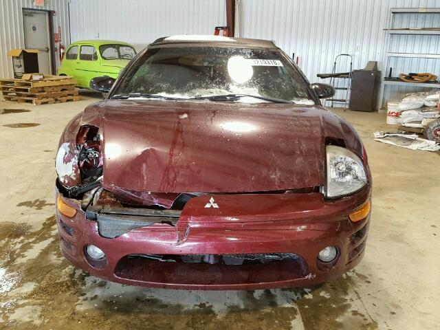 4A3AE45G53E180194 - 2003 MITSUBISHI ECLIPSE SP MAROON photo 9