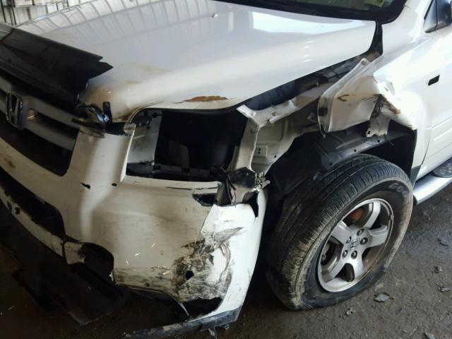 5FNYF28558B016902 - 2008 HONDA PILOT EXL WHITE photo 9