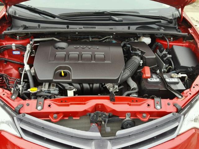 5YFBURHEXGP426201 - 2016 TOYOTA COROLLA L RED photo 7