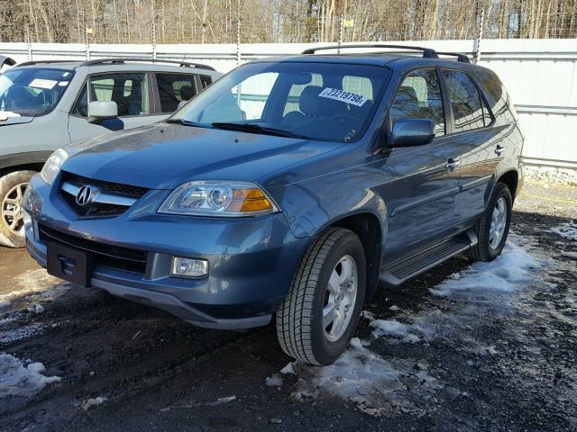 2HNYD18225H526890 - 2005 ACURA MDX BLUE photo 2