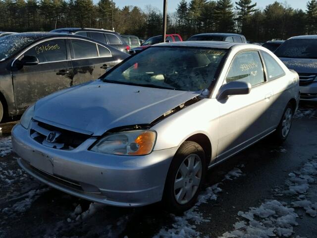 1HGEM219X2L010590 - 2002 HONDA CIVIC EX ნაცრისფერი ფოტო 2