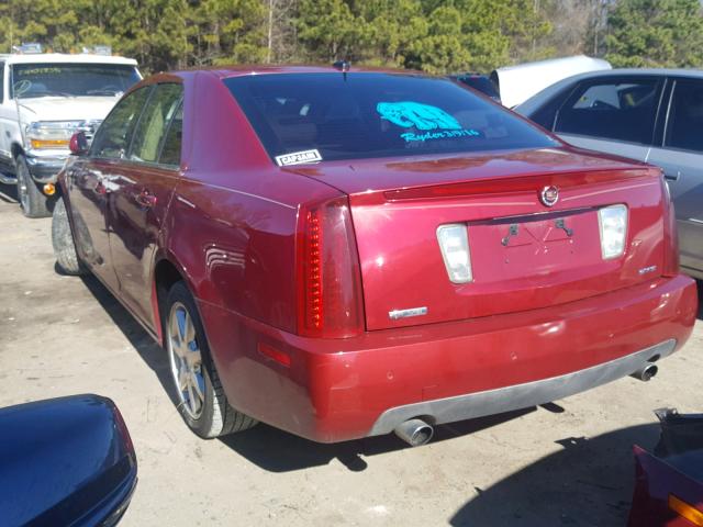 1G6DC67A750141555 - 2005 CADILLAC STS RED photo 3